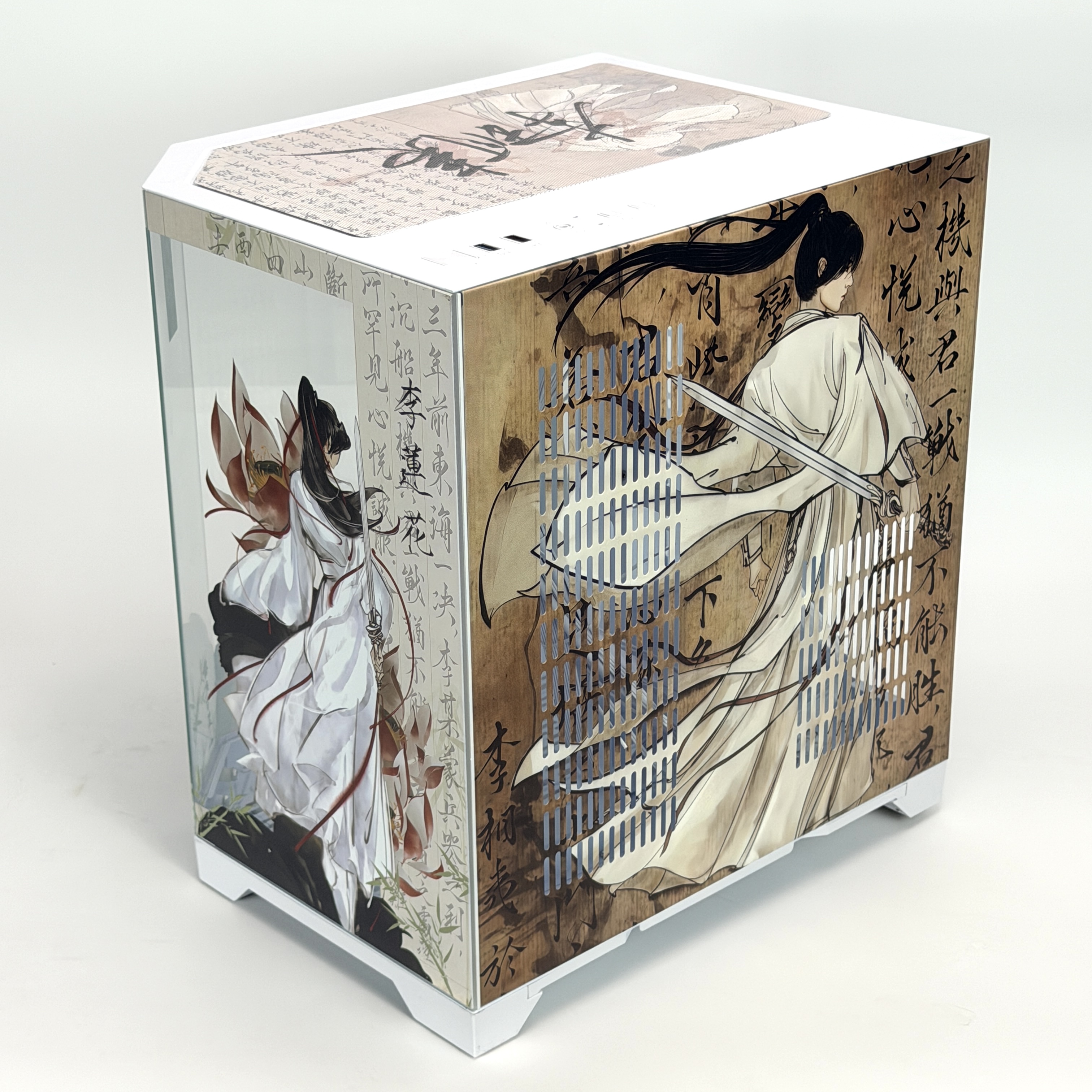 Корпус Qiao Wanmian — Mysterious Lotus Casebook | mini-ATX | 7 вентиляторов | Белый