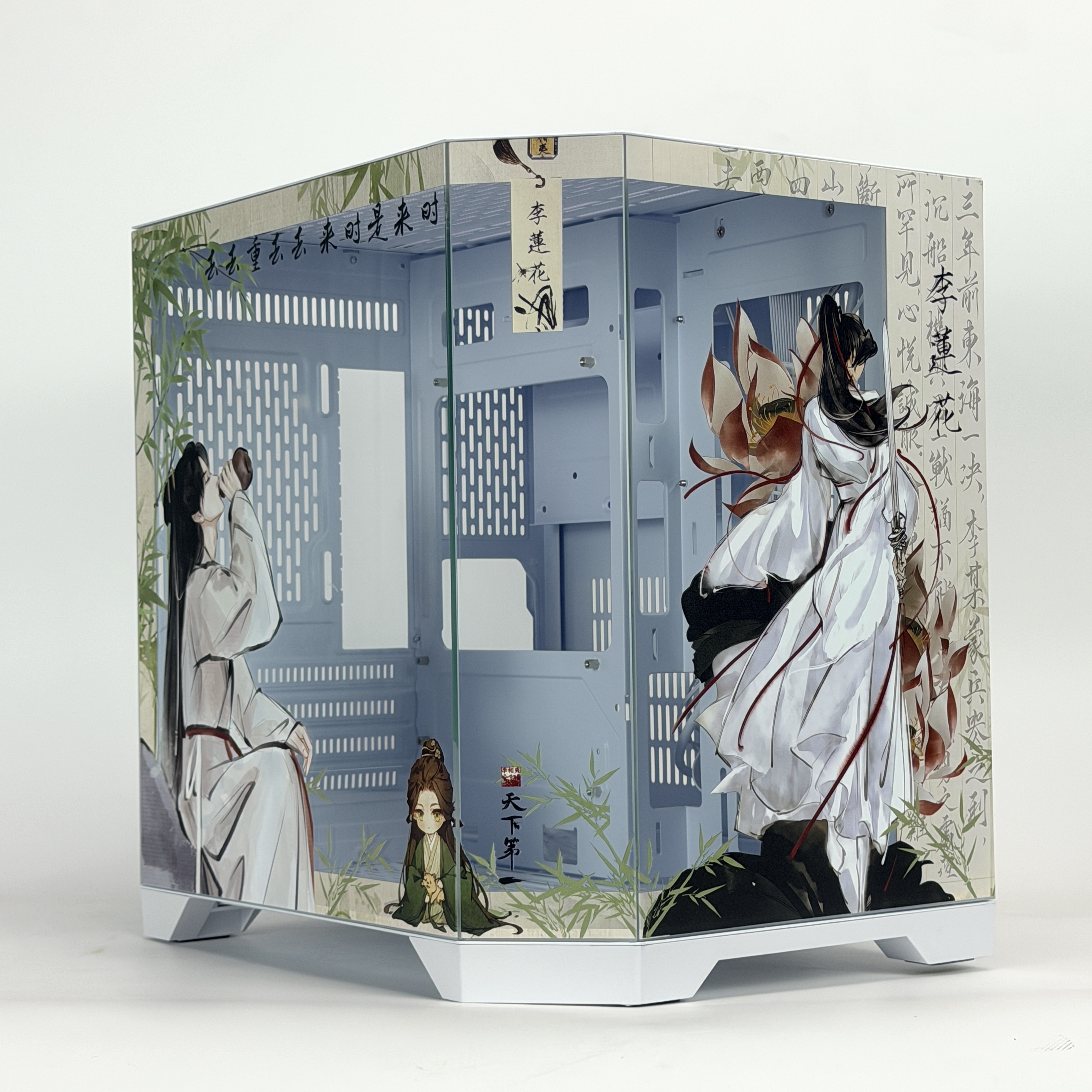 Корпус Qiao Wanmian — Mysterious Lotus Casebook | ATX | 10 вентиляторов | Белый