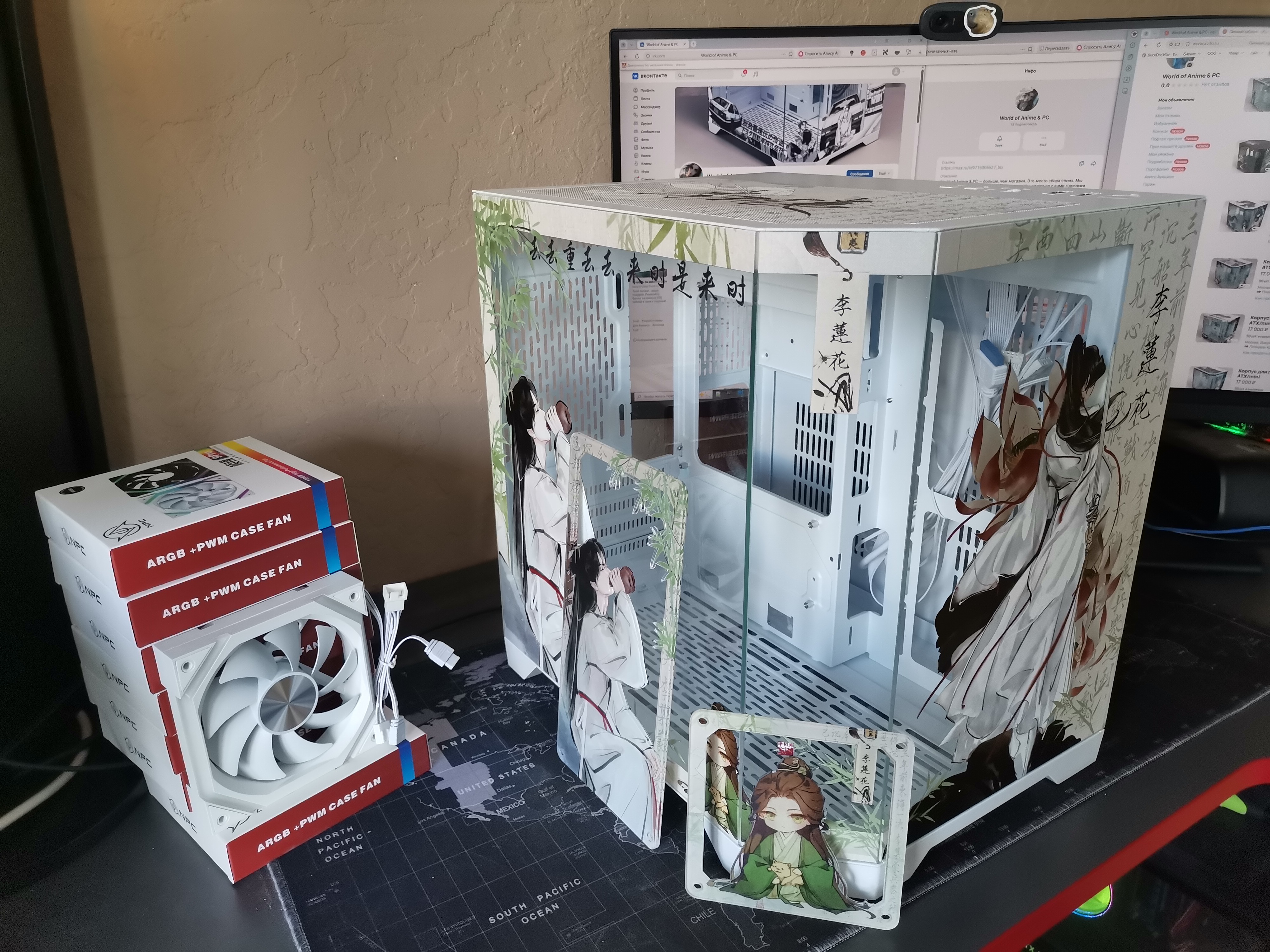 Корпус Qiao Wanmian — Mysterious Lotus Casebook | mini-ATX | 7 вентиляторов | Белый