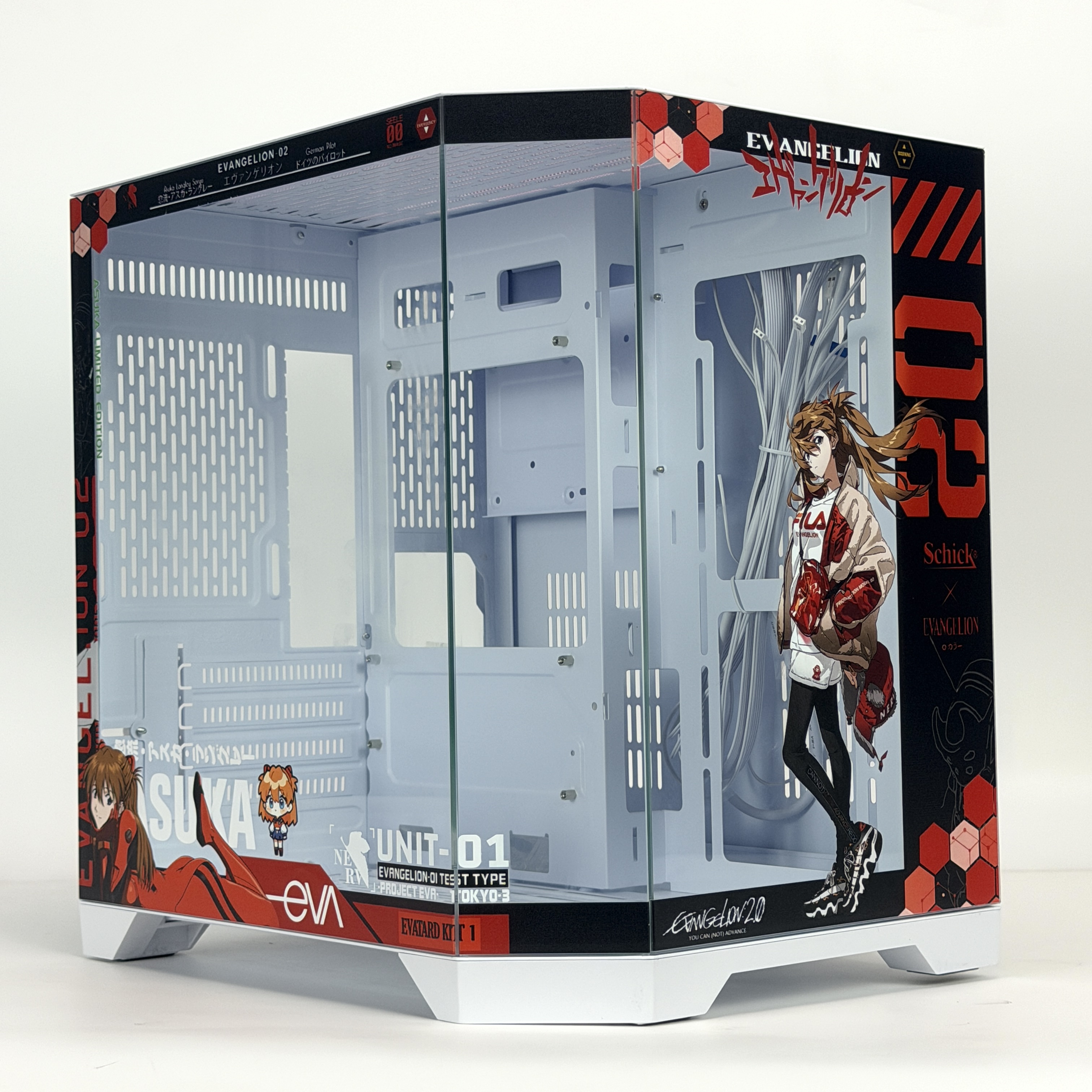 Корпус Asuka — Evangelion | mini-ATX | 7 вентиляторов | Белый