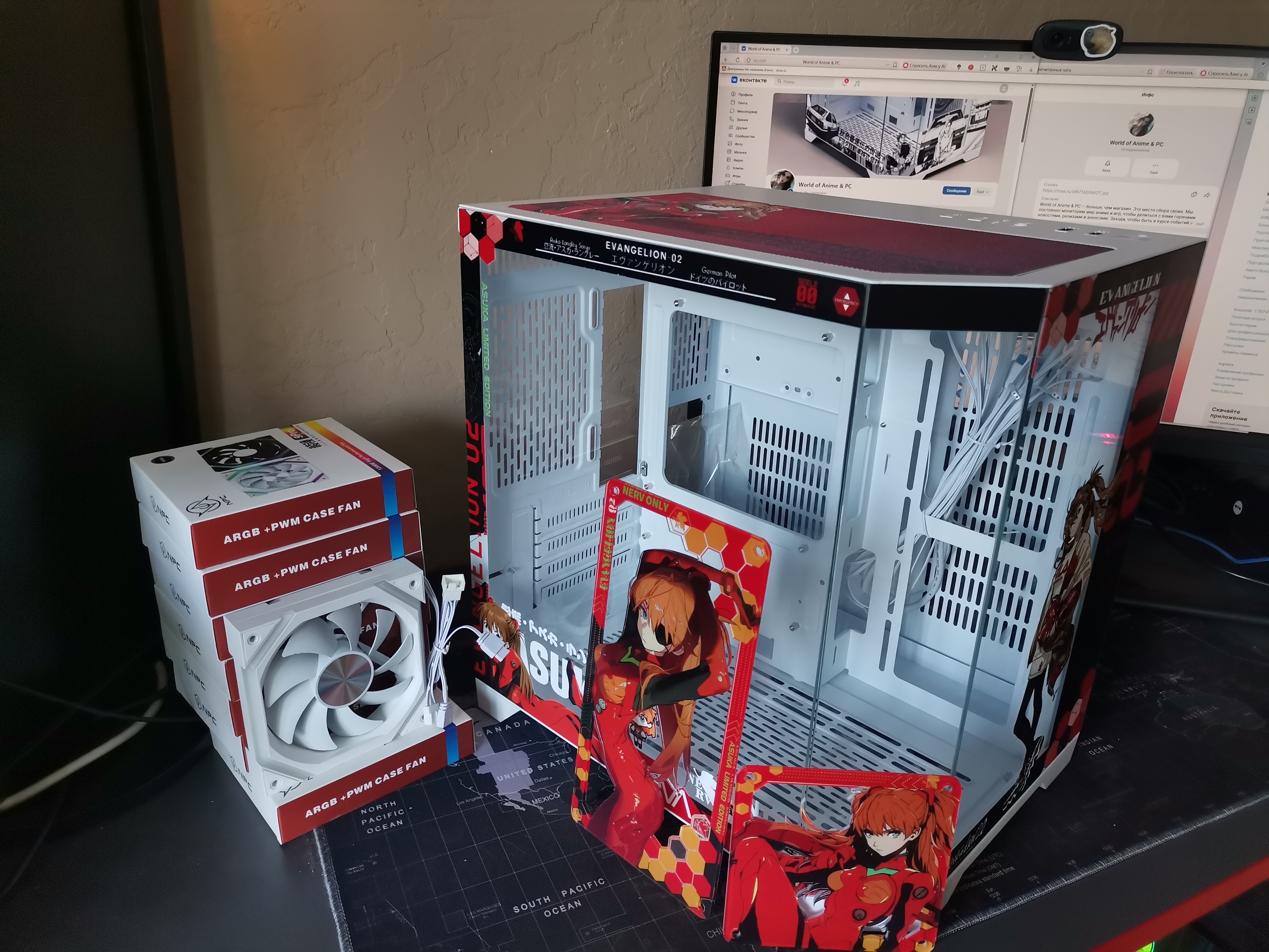 Корпус Asuka — Evangelion | mini-ATX | 7 вентиляторов | Белый