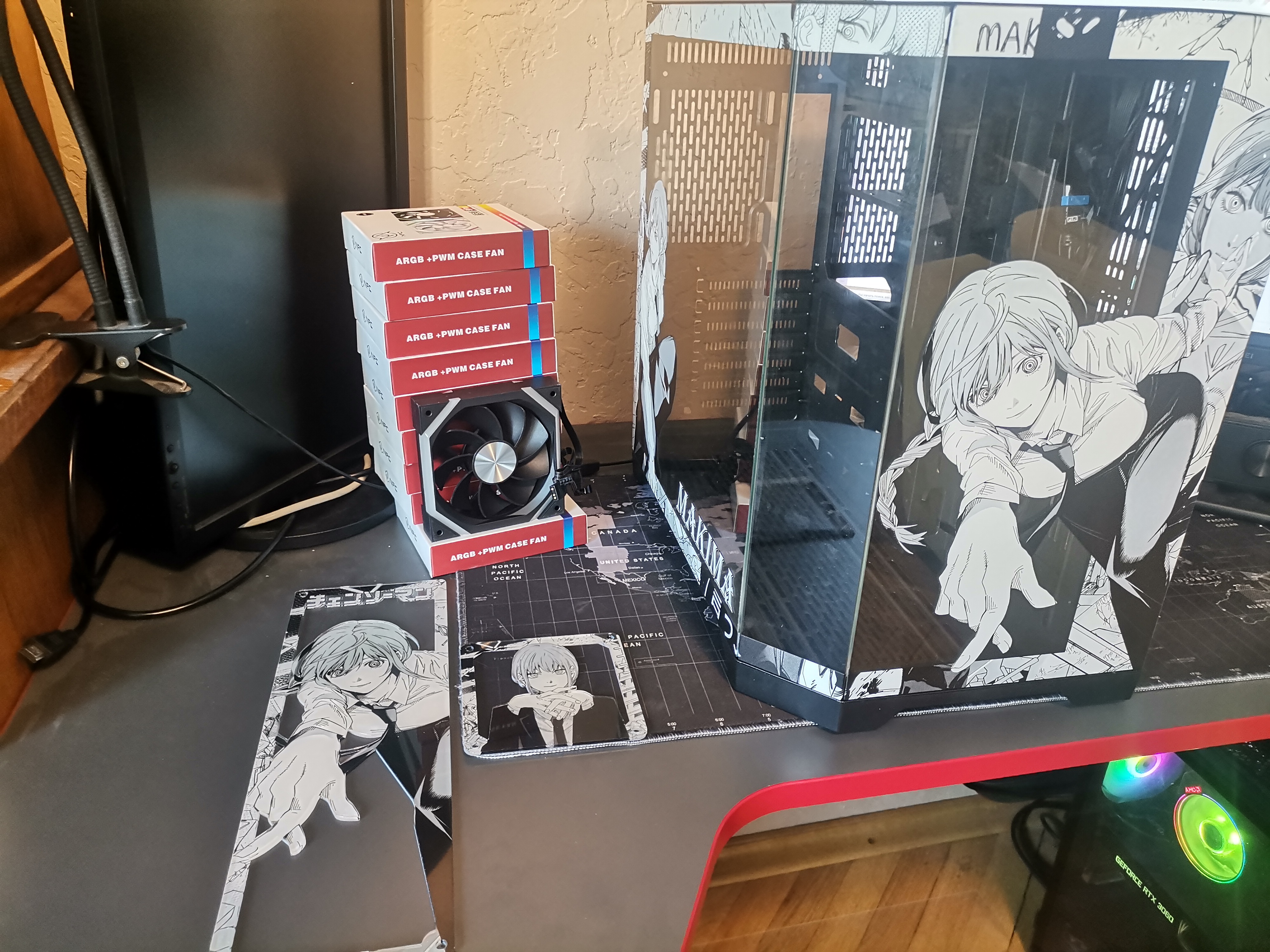 Корпус Makima — Chainsaw Man | ATX | 10 вентиляторов | Белый