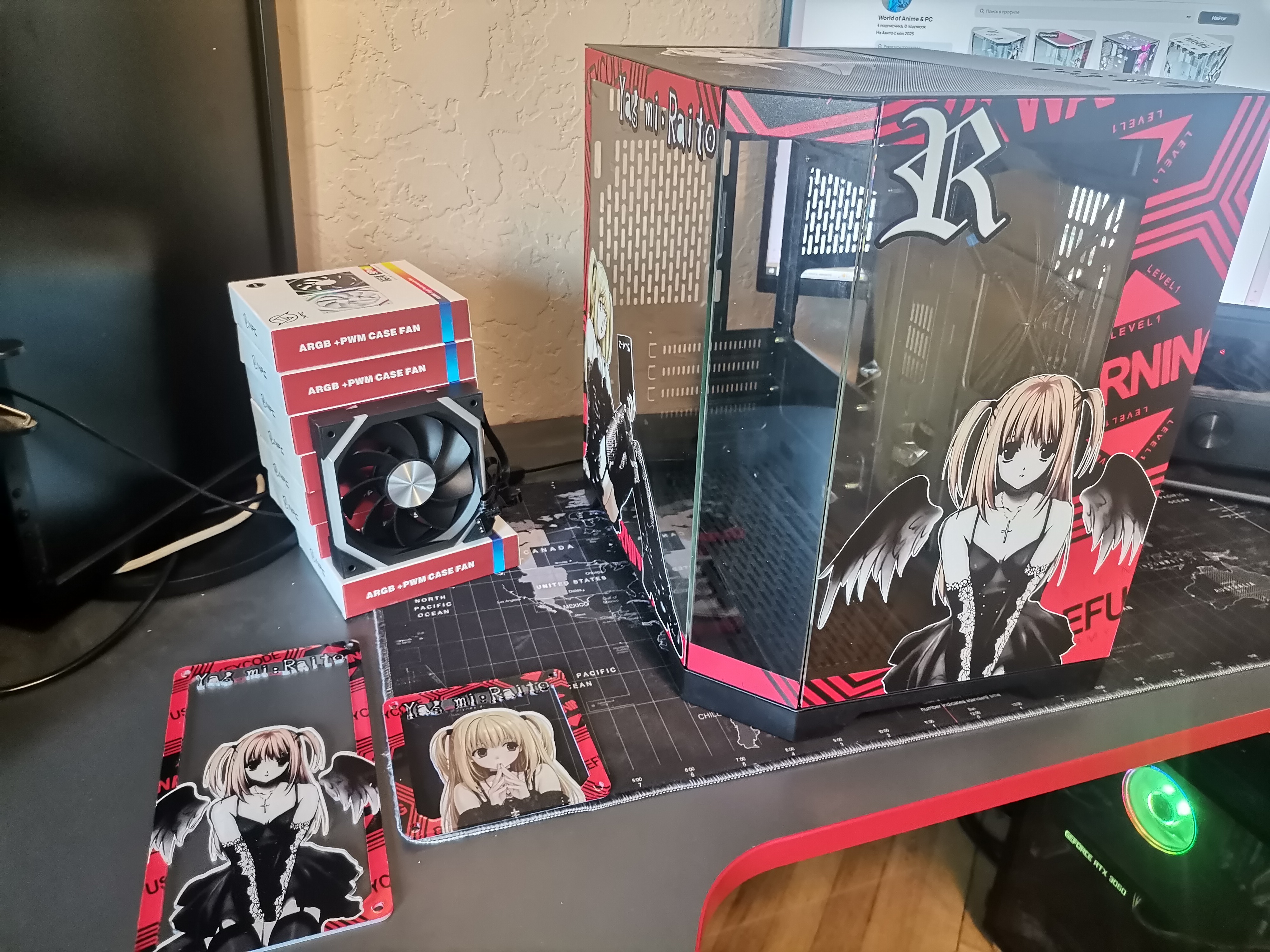 Корпус Misa Amane — Death Note | mini-ATX | 7 вентиляторов | Черный