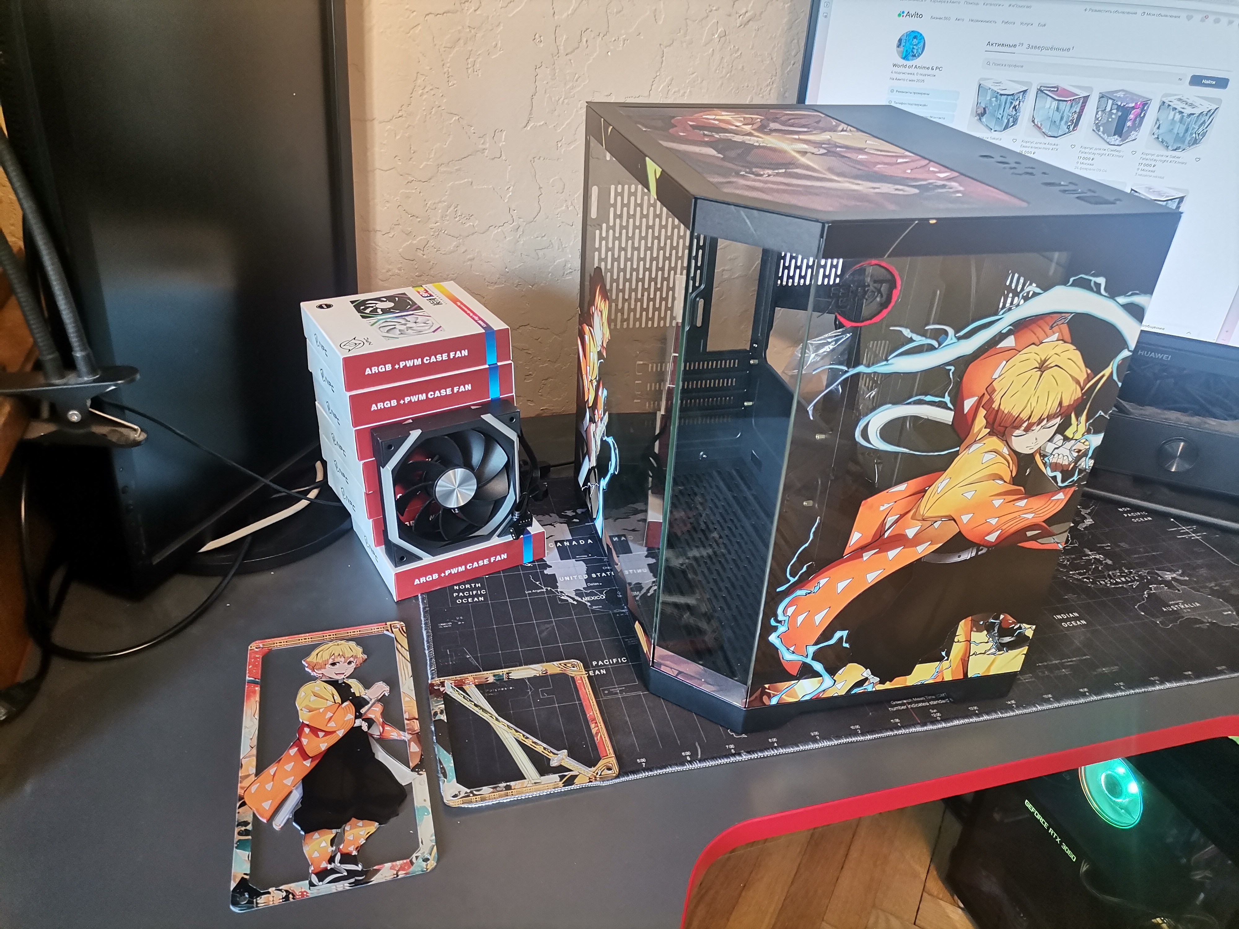 Корпус Zenitsu — Demon Slayer | mini-ATX | 7 вентиляторов | Белый