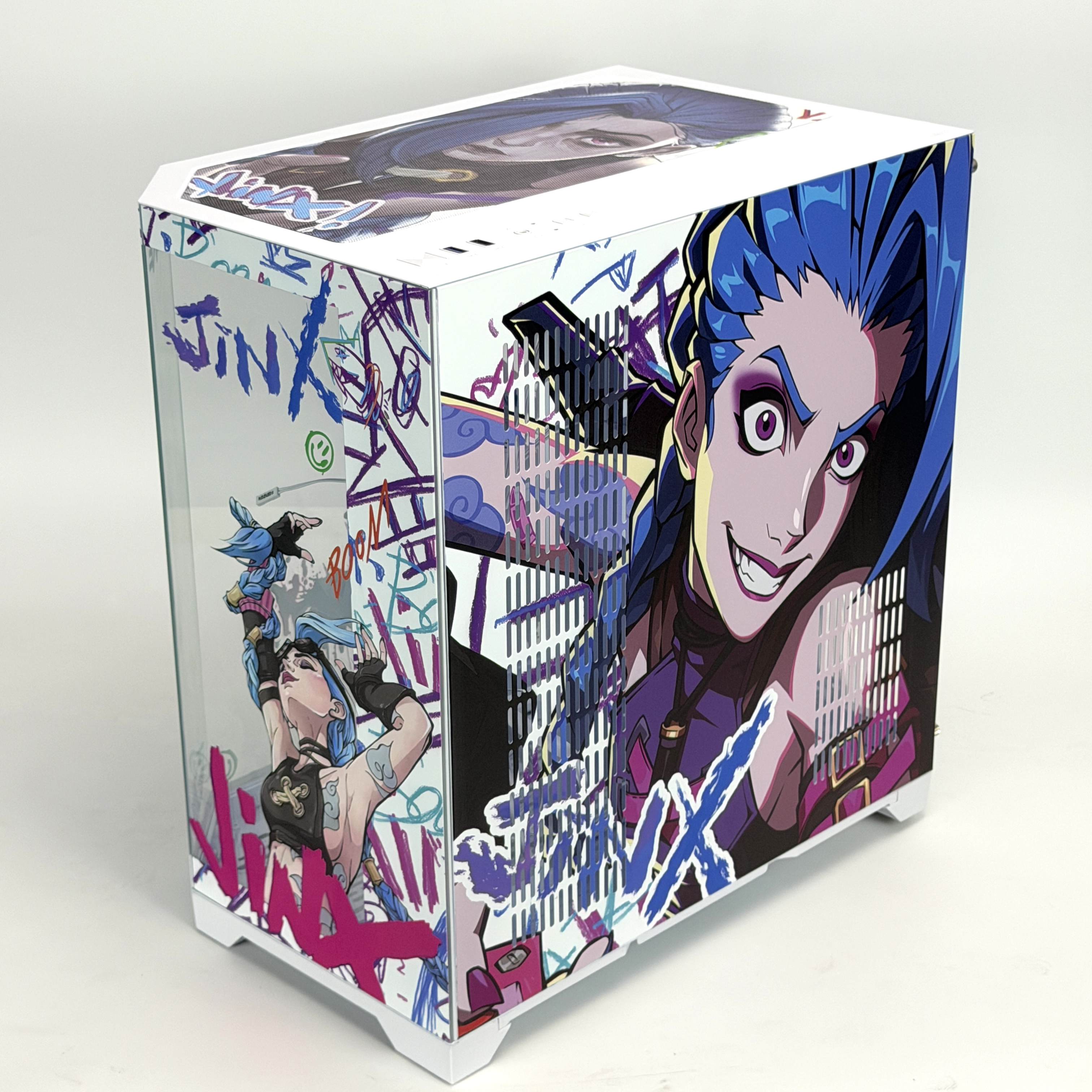 Корпус для ПК Jinx2 — League of Legends | mini-ATX | 7 вентиляторов | Белый