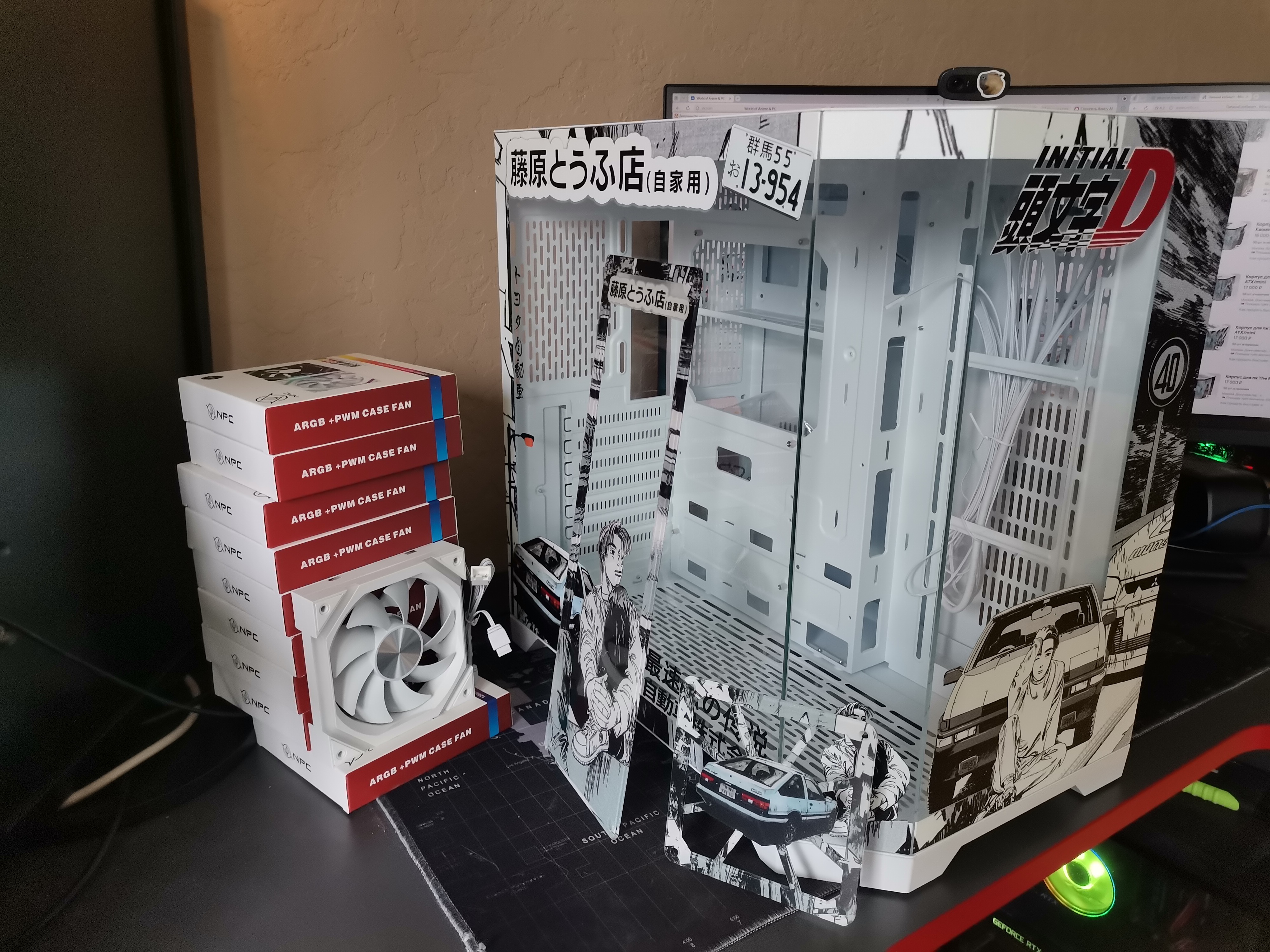 Корпус Fujiwara Tofu — Initial D | ATX | 10 вентиляторов | Белый