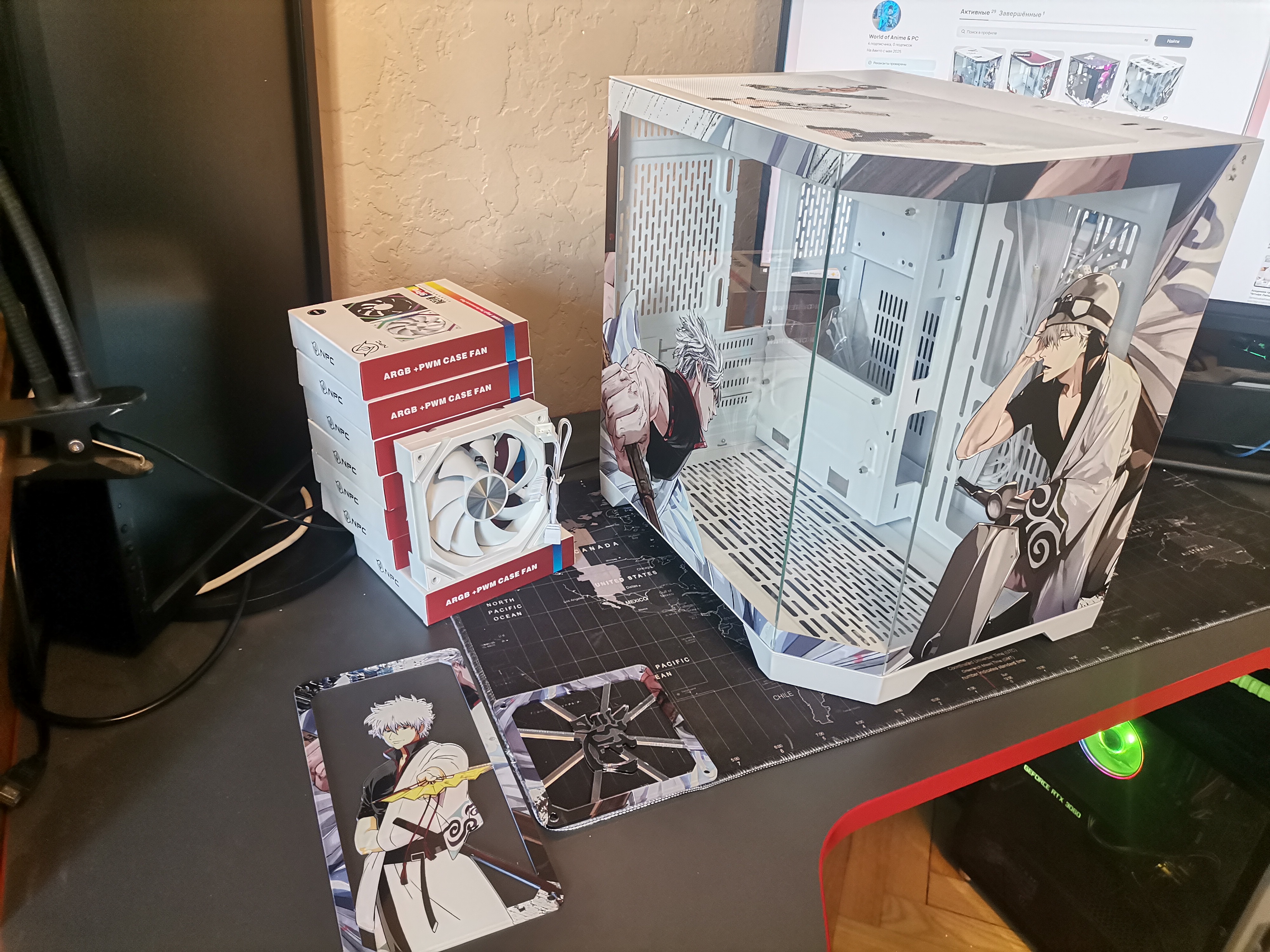 Корпус Sakata Gintoki — Gintama | mini-ATX | 7 вентиляторов | Белый