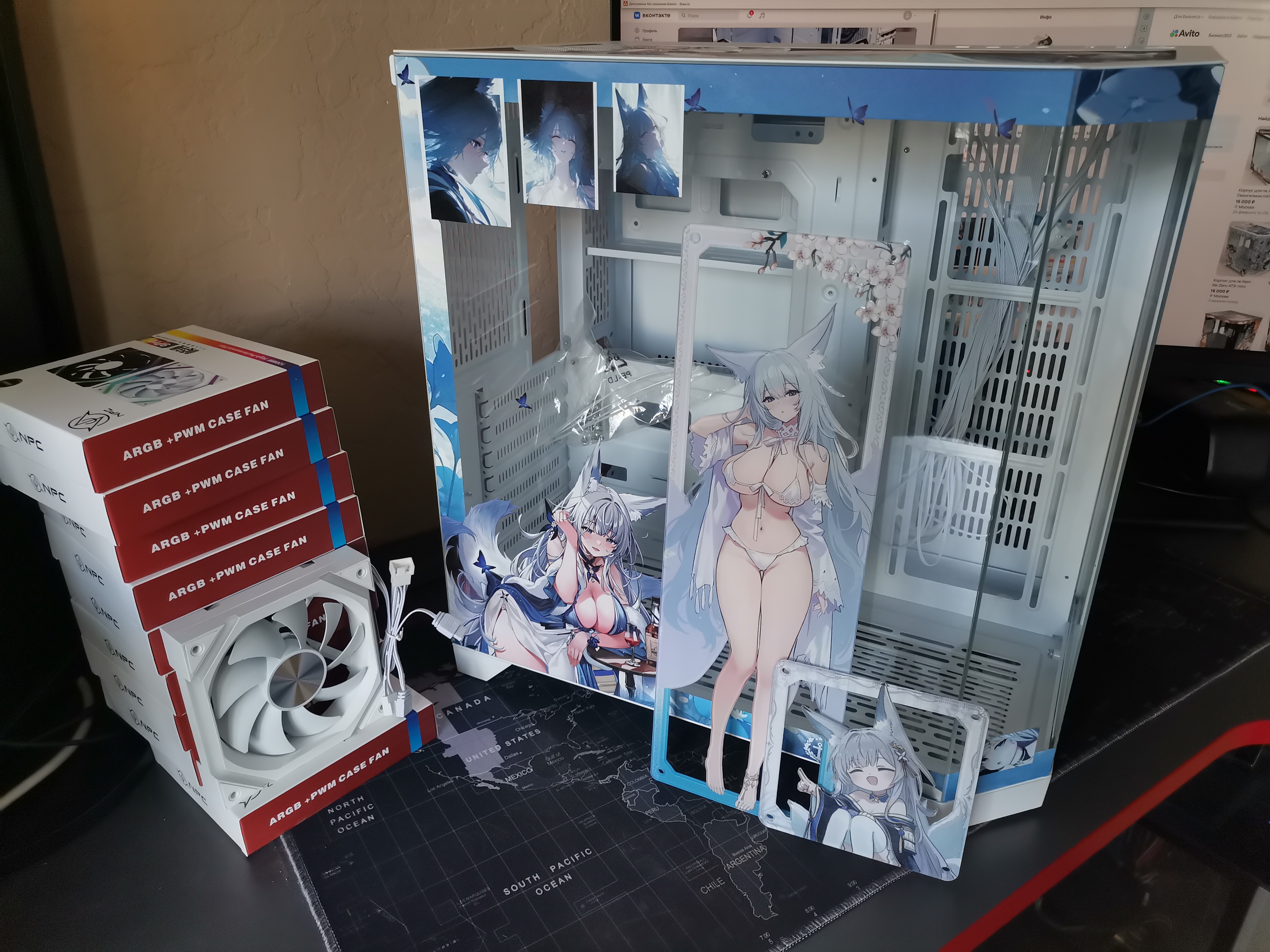 Корпус Shinano — Azur Lane | ATX | 10 вентиляторов | Белый