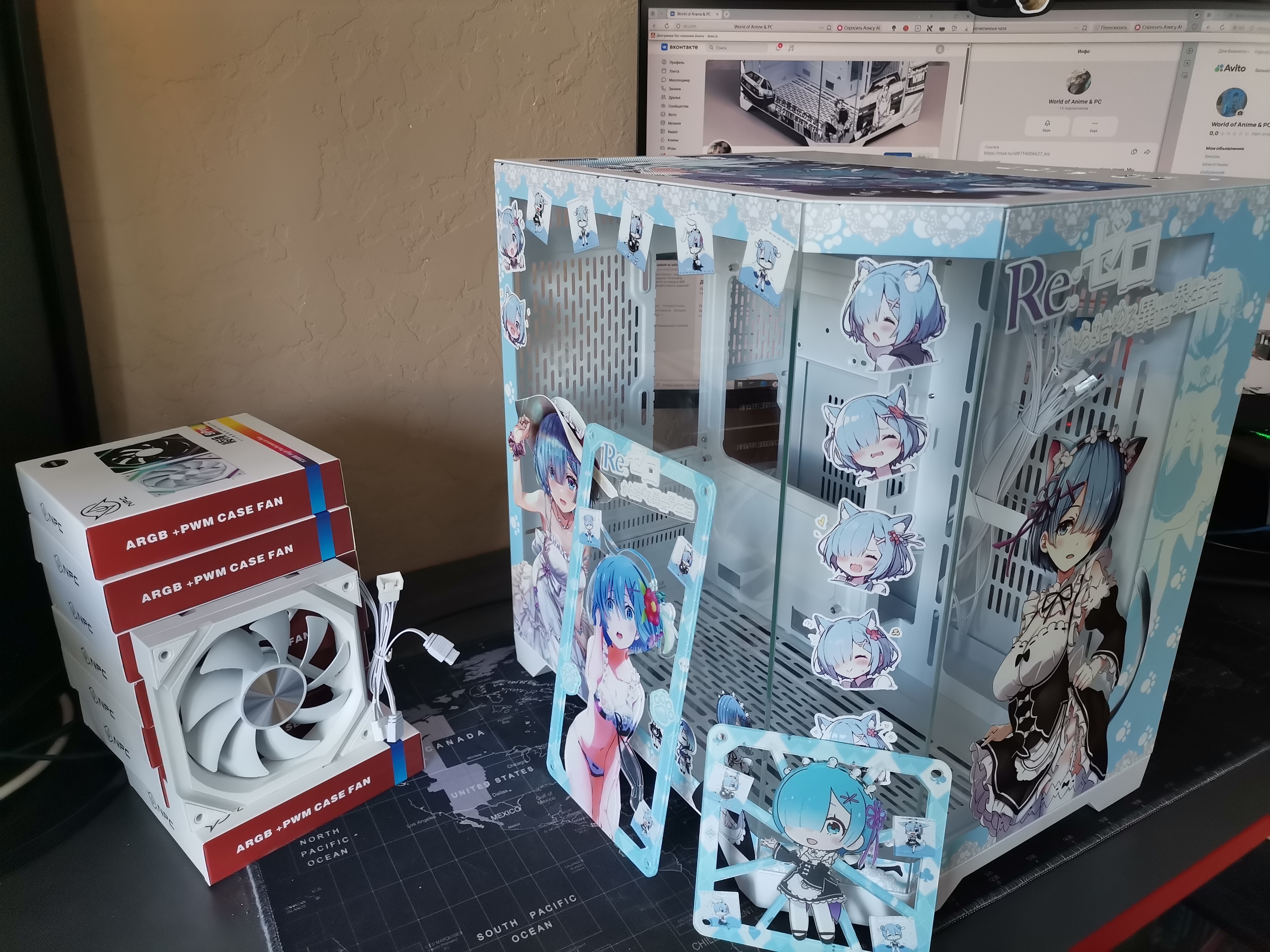 Корпус Rem — Re:Zero | mini-ATX | 7 вентиляторов | Белый