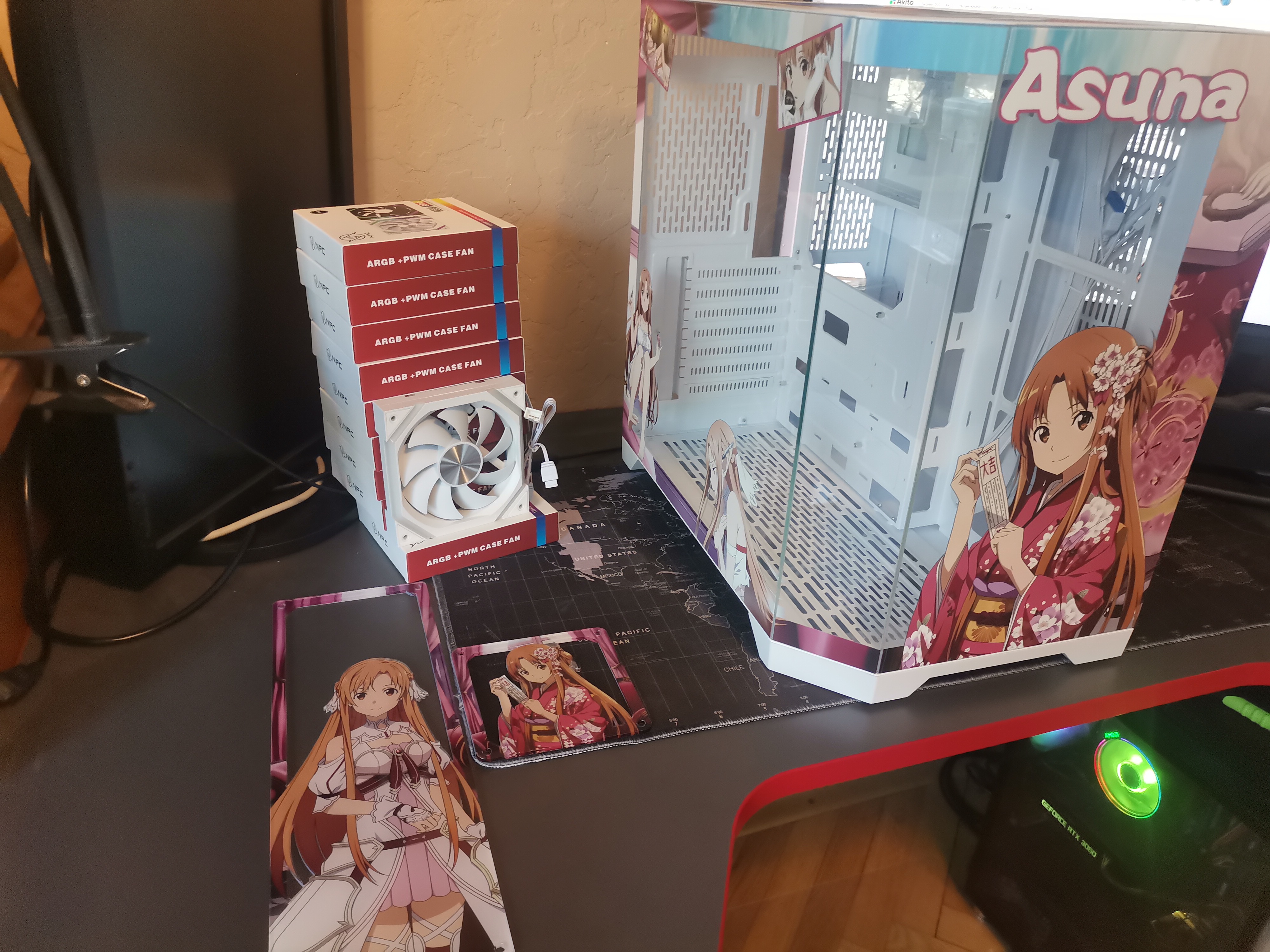 Корпус Asuna — Sword Art Online | ATX | 10 вентиляторов | Белый